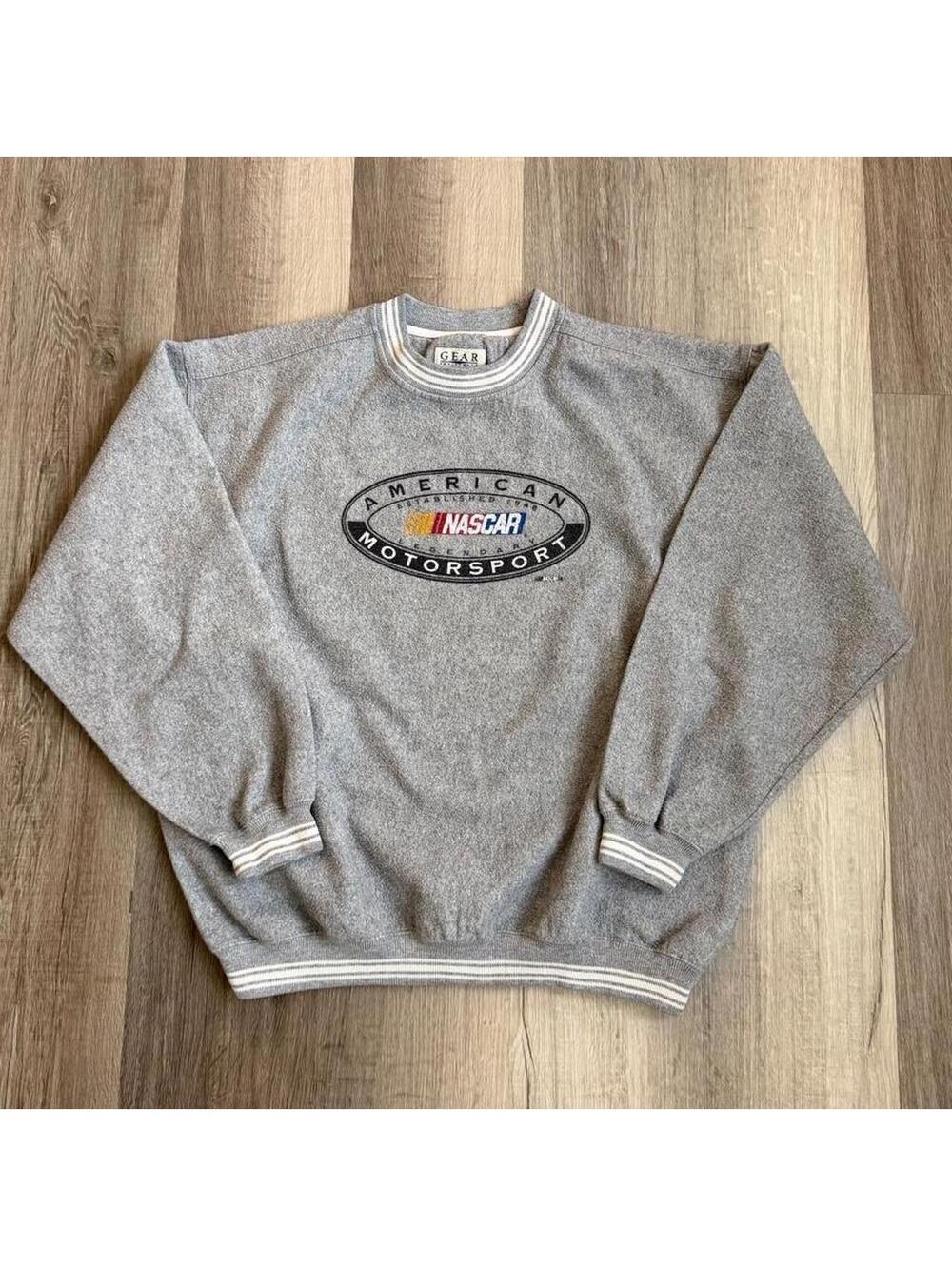 Vintage NASCAR gray crewneck sweatshirt sz XL #racing #motorsport